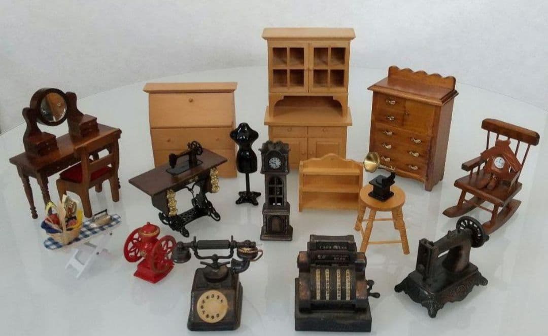 【ヴィンテージ家具】金属製 ミニ ミニチュア 家具 セット インテリア雑貨 小物
