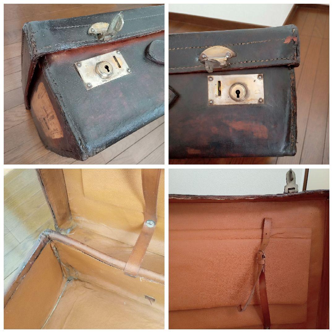 イギリスアンティーク　レザートランク