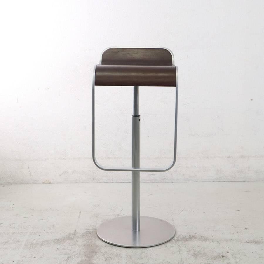 はなこ様6の4ラパルマ レム ハイスツール 板座 オーク突板 ブラウン 昇降回転