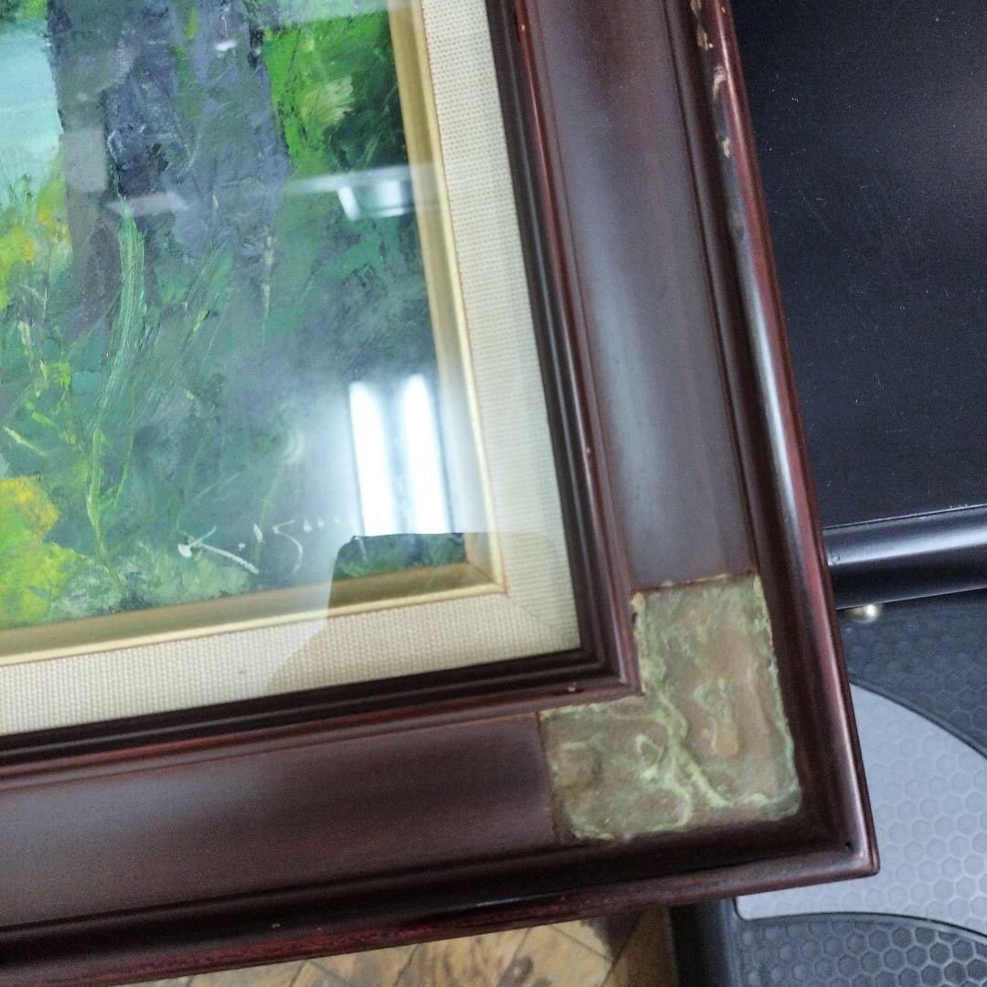 五十畑勝吉　羽咋川　油絵　油彩画