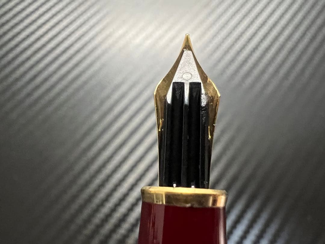 極美品 モンブラン 万年筆 144 ボルドー中白 F