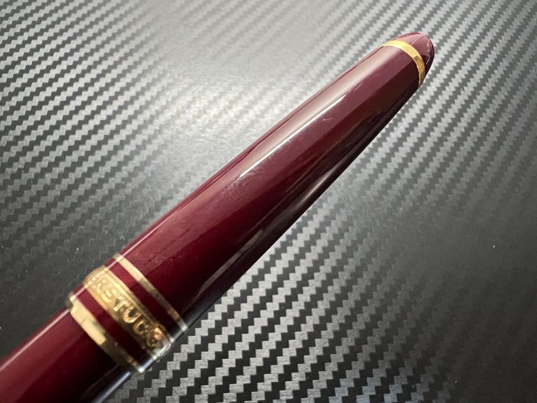 極美品 モンブラン 万年筆 144 ボルドー中白 F