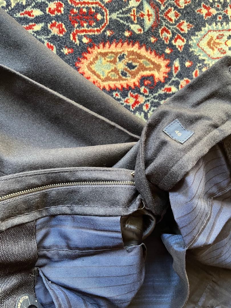 新品未使用/INCOTEX/起毛スラックス/インコテックス/ネイビー46