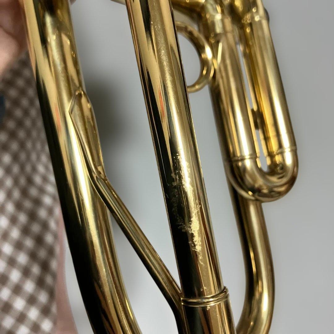 トランペット　本体　付属品　ケース　セット　ミュート付き　模様入り