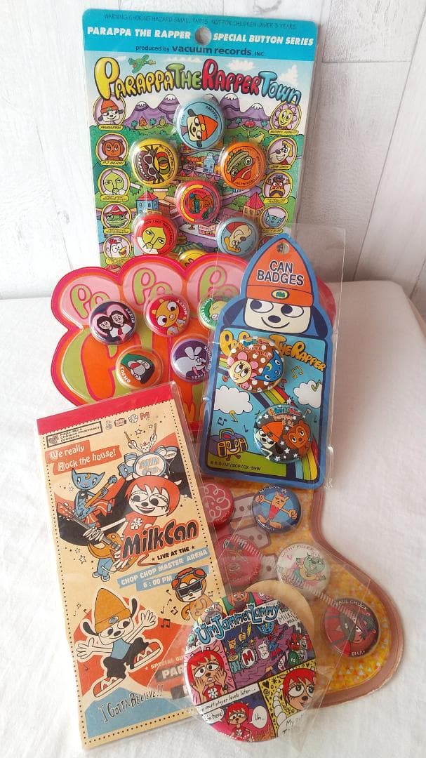 パラッパラッパー　バッジ　メモ　ウンジャマラミー　パフィー