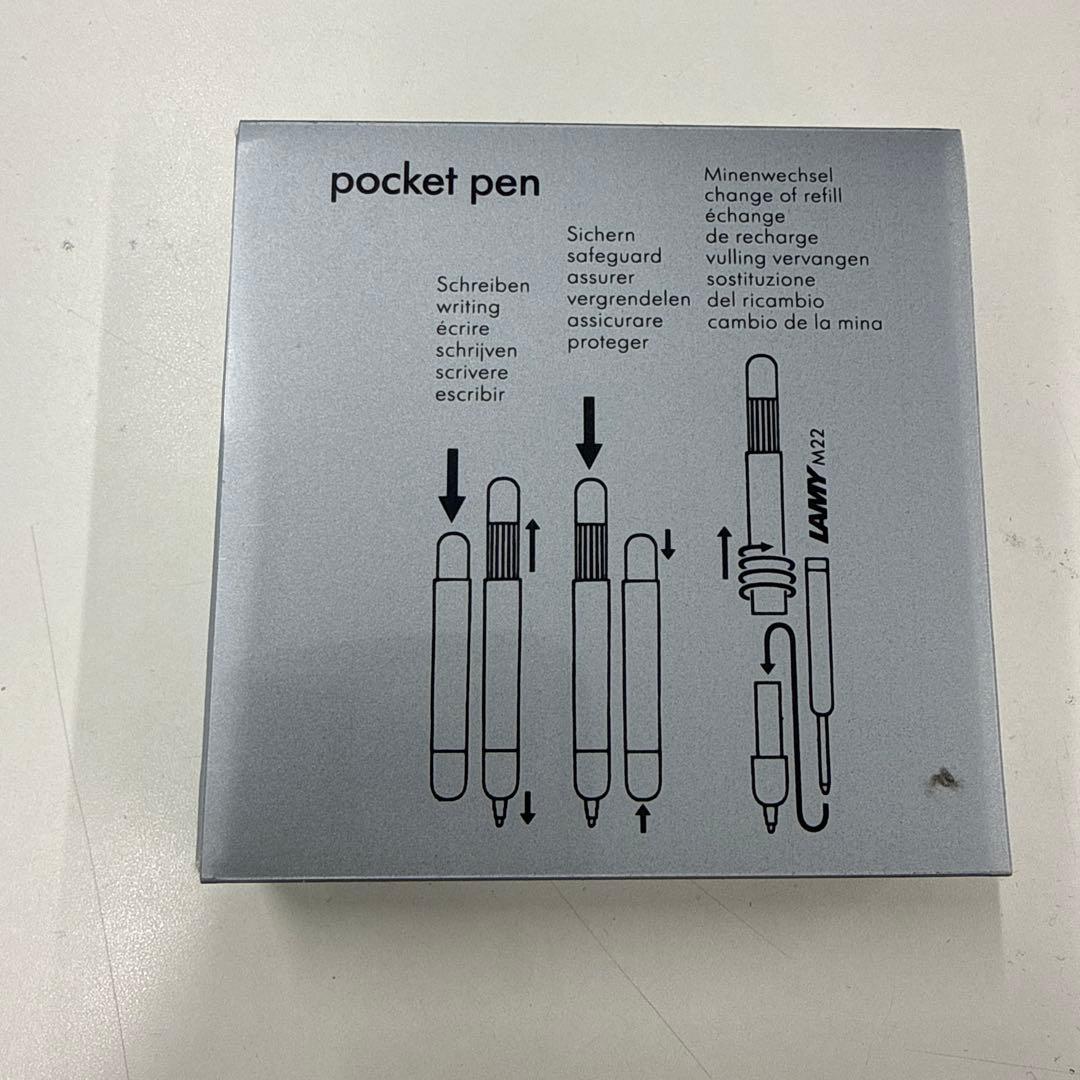 LAMY pico ポケットペン シルバー 箱付 伸縮式 M22リフィル