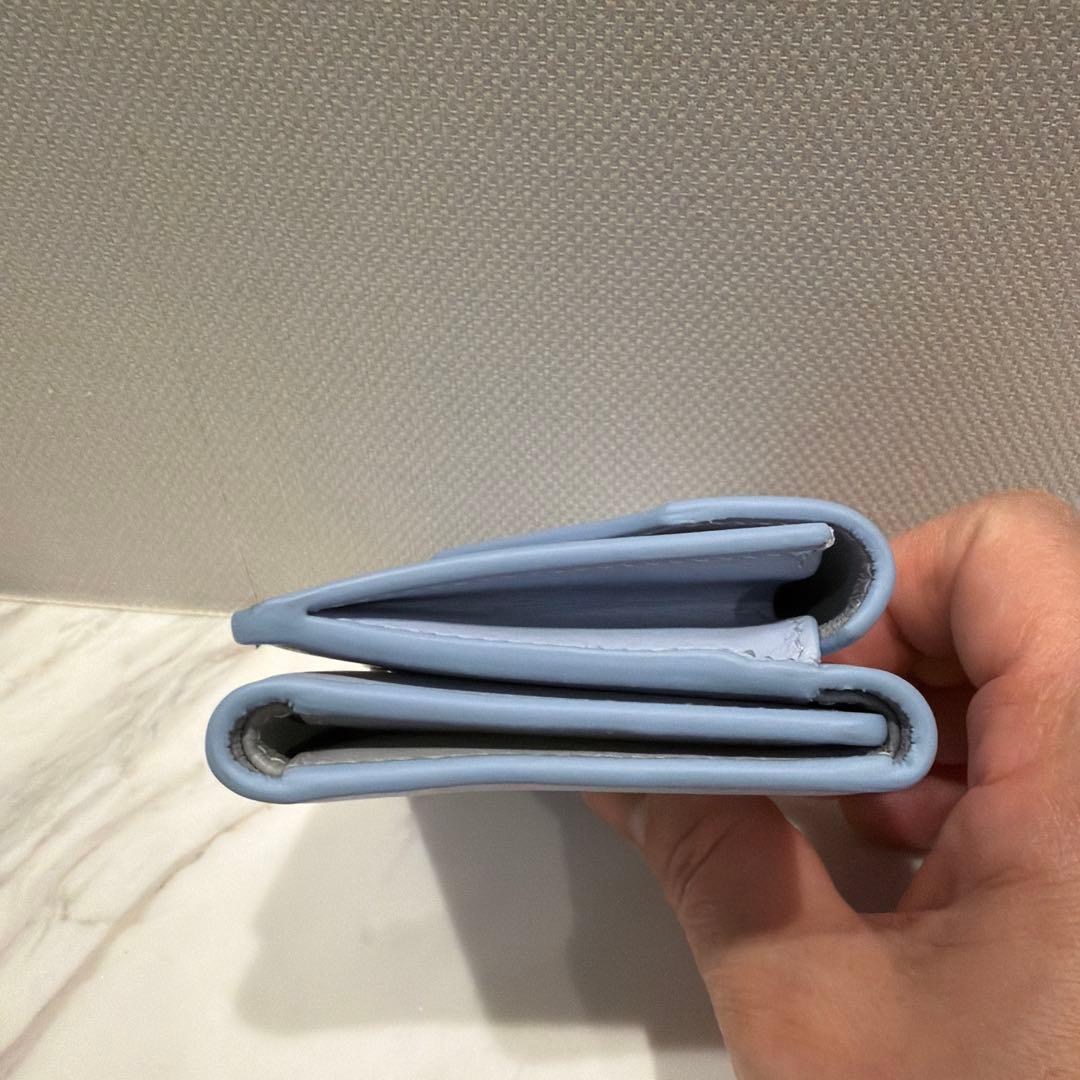 Balenciaga 三つ折り財布 ライトブルー