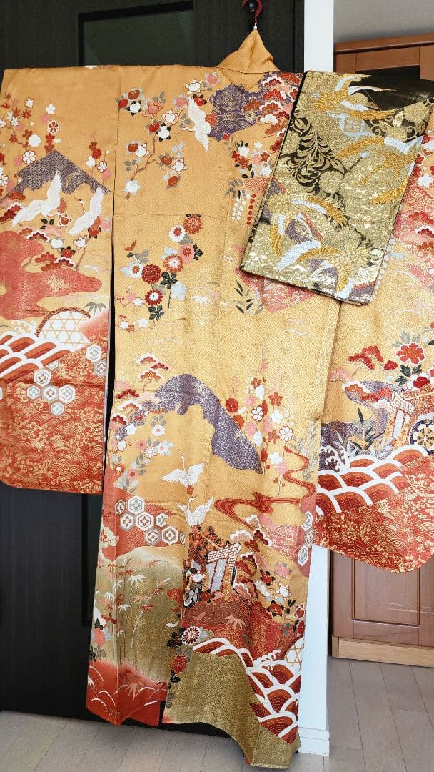 振袖　身丈168cm裄68cm袋帯　長襦袢セット