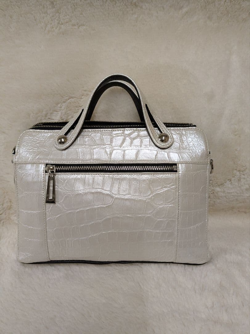 クロコダイル皮革　2wayハンドバッグ