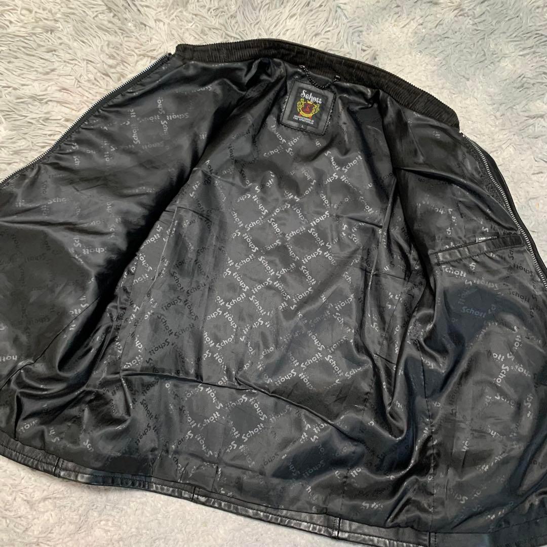 美品 SCHOTT ショット クラシックレーサー レザージャケット シングル