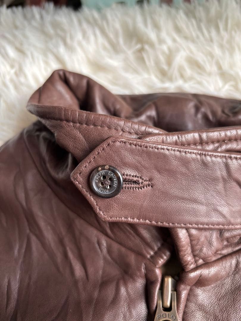 ラルフローレン　スイングトップ　レザージャケット　リアルレザー