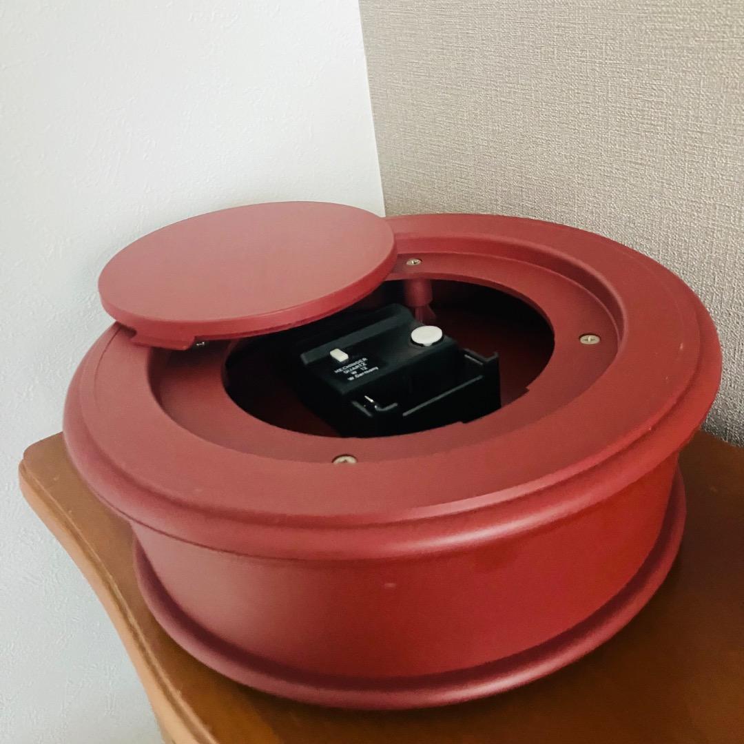 ALESSI キッチンクロック 壁掛け時計 ポストモダン ワインレッド