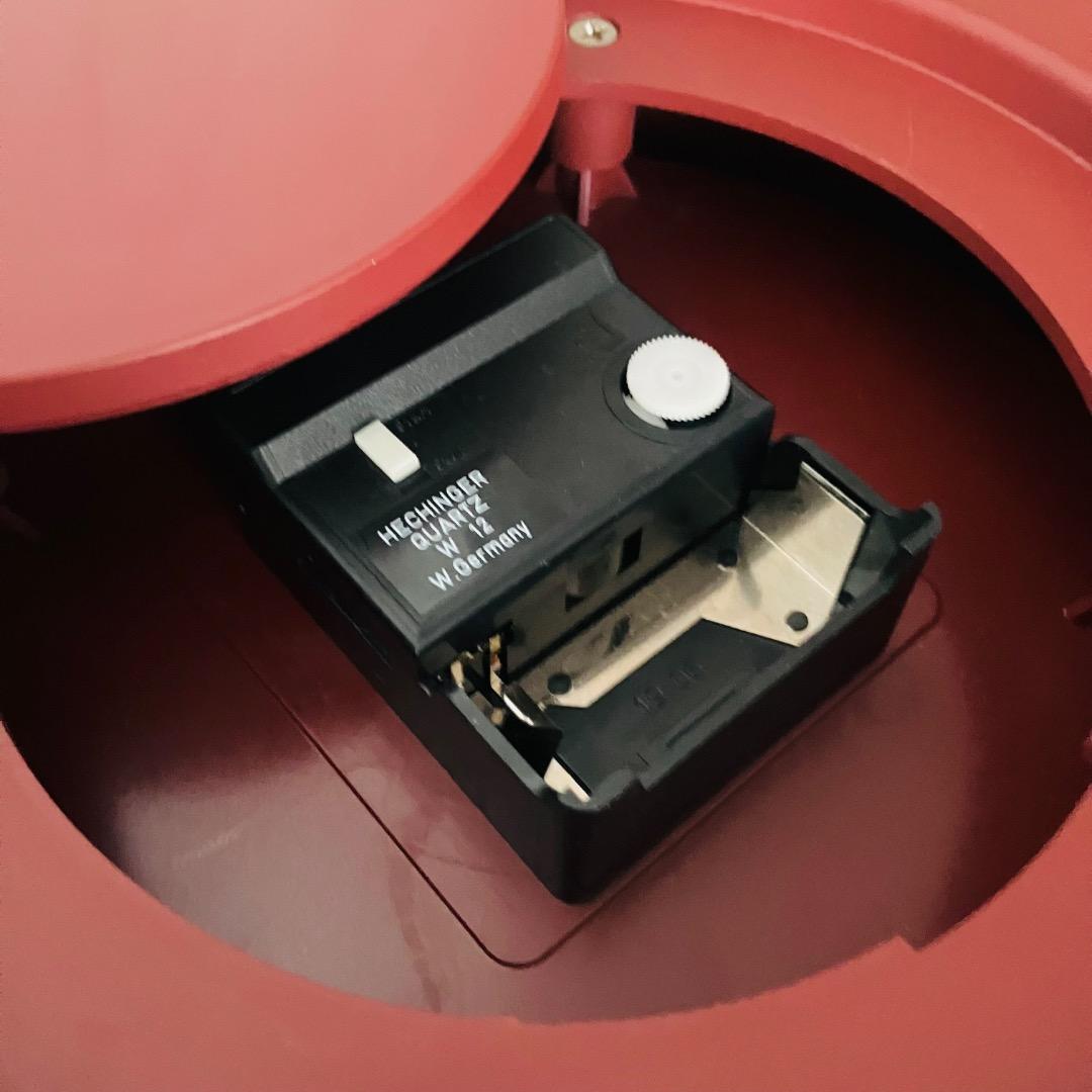 ALESSI キッチンクロック 壁掛け時計 ポストモダン ワインレッド