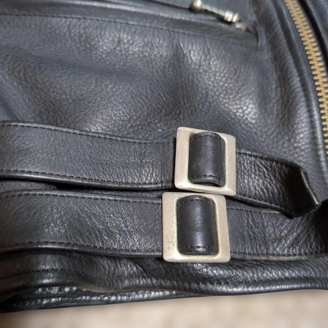 T*N様 KADOYA　本革ジャケット　ライダースジャケット ブラック LL