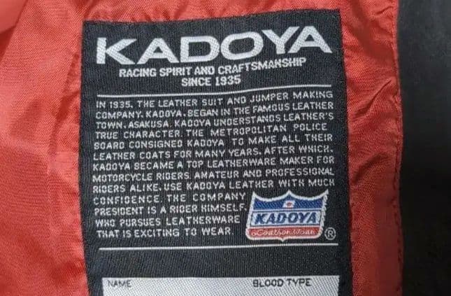 T*N様 KADOYA　本革ジャケット　ライダースジャケット ブラック LL