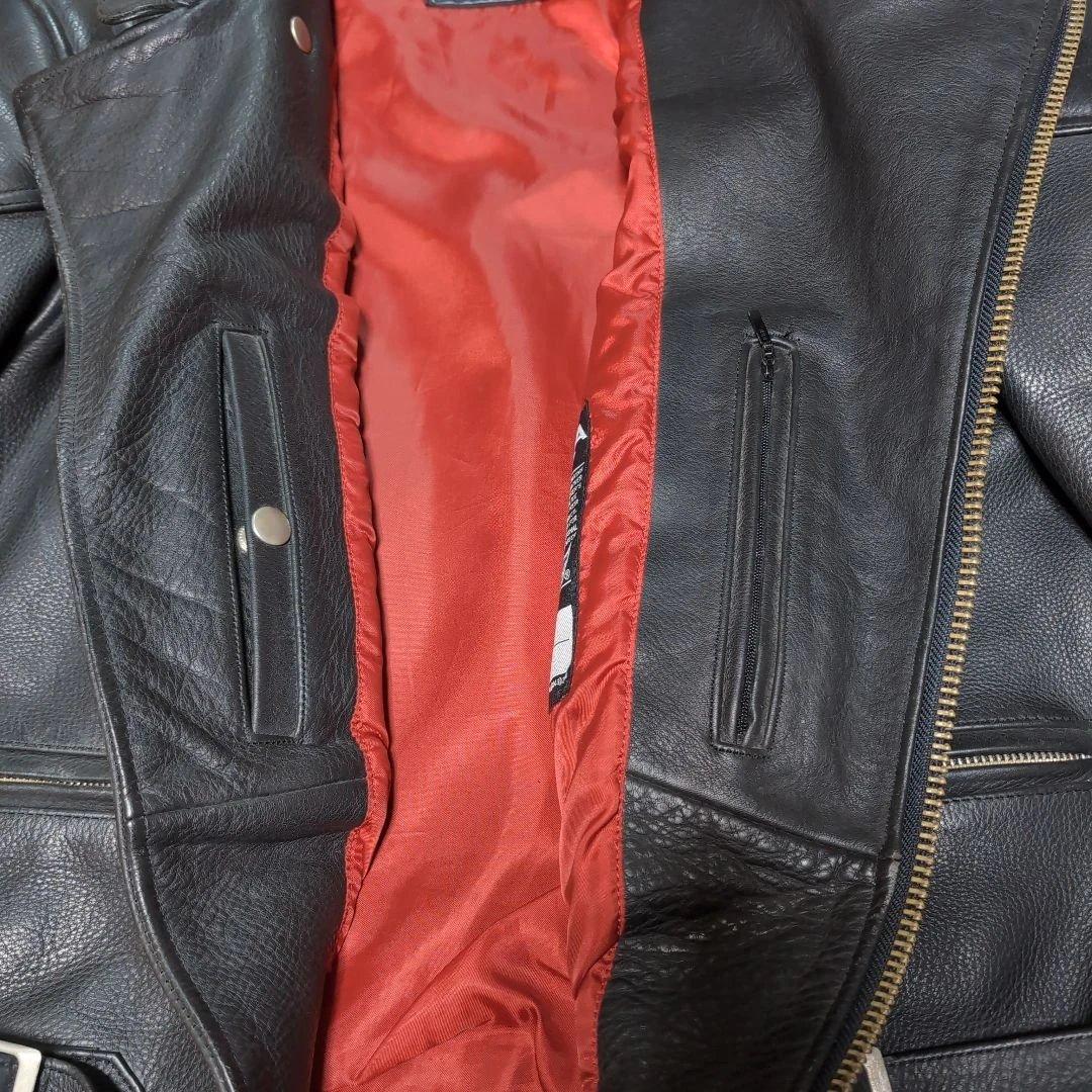 T*N様 KADOYA　本革ジャケット　ライダースジャケット ブラック LL