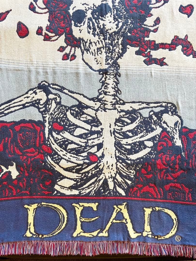 サイケ　90年代　グレイトフルデッド　スカル&ローゼス　コットンブランケット