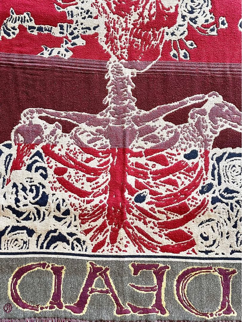 サイケ　90年代　グレイトフルデッド　スカル&ローゼス　コットンブランケット