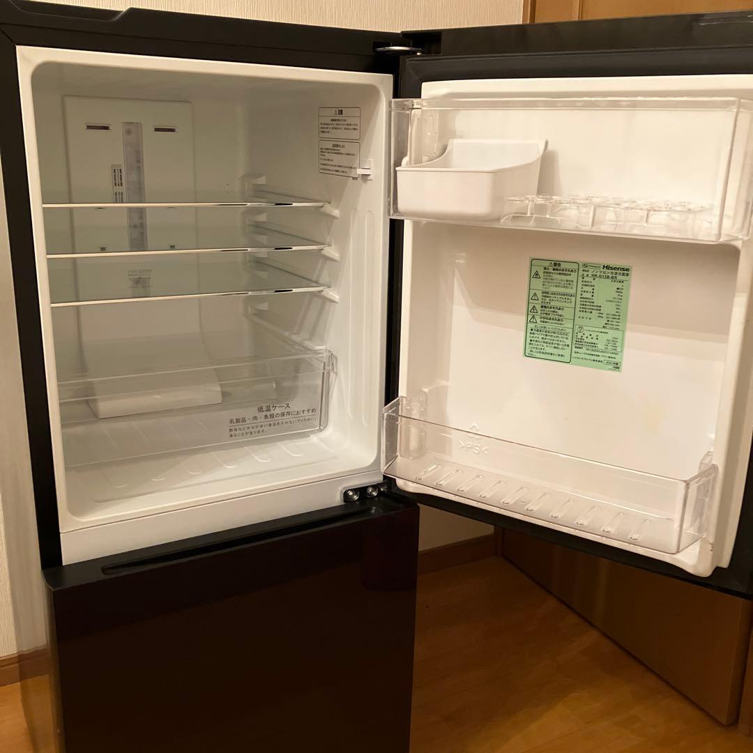 Hisense 冷凍冷蔵庫。単身用。