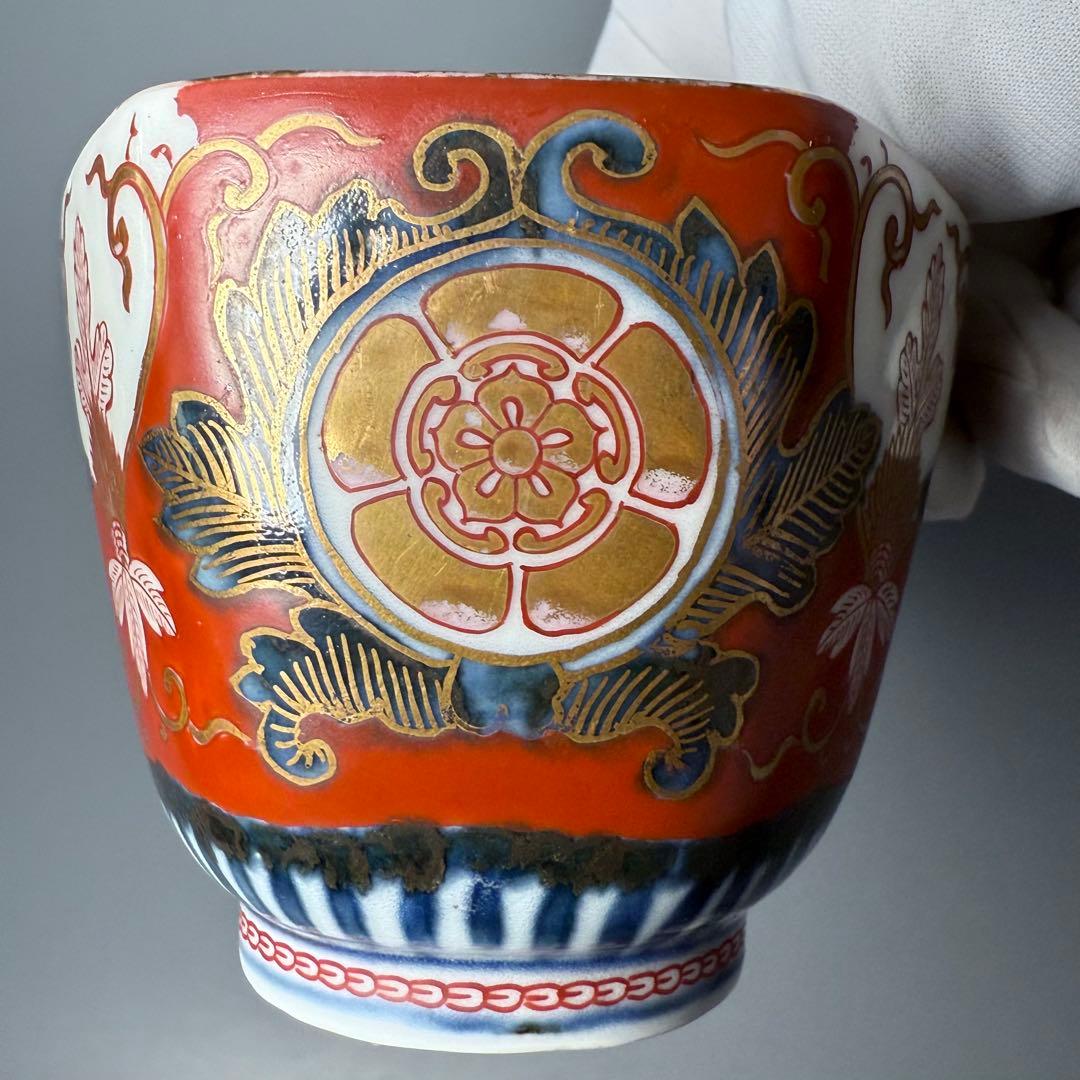 古伊万里　錦手　赤絵　六角向付　四客　小鉢　冨貴長春　器を楽しむ