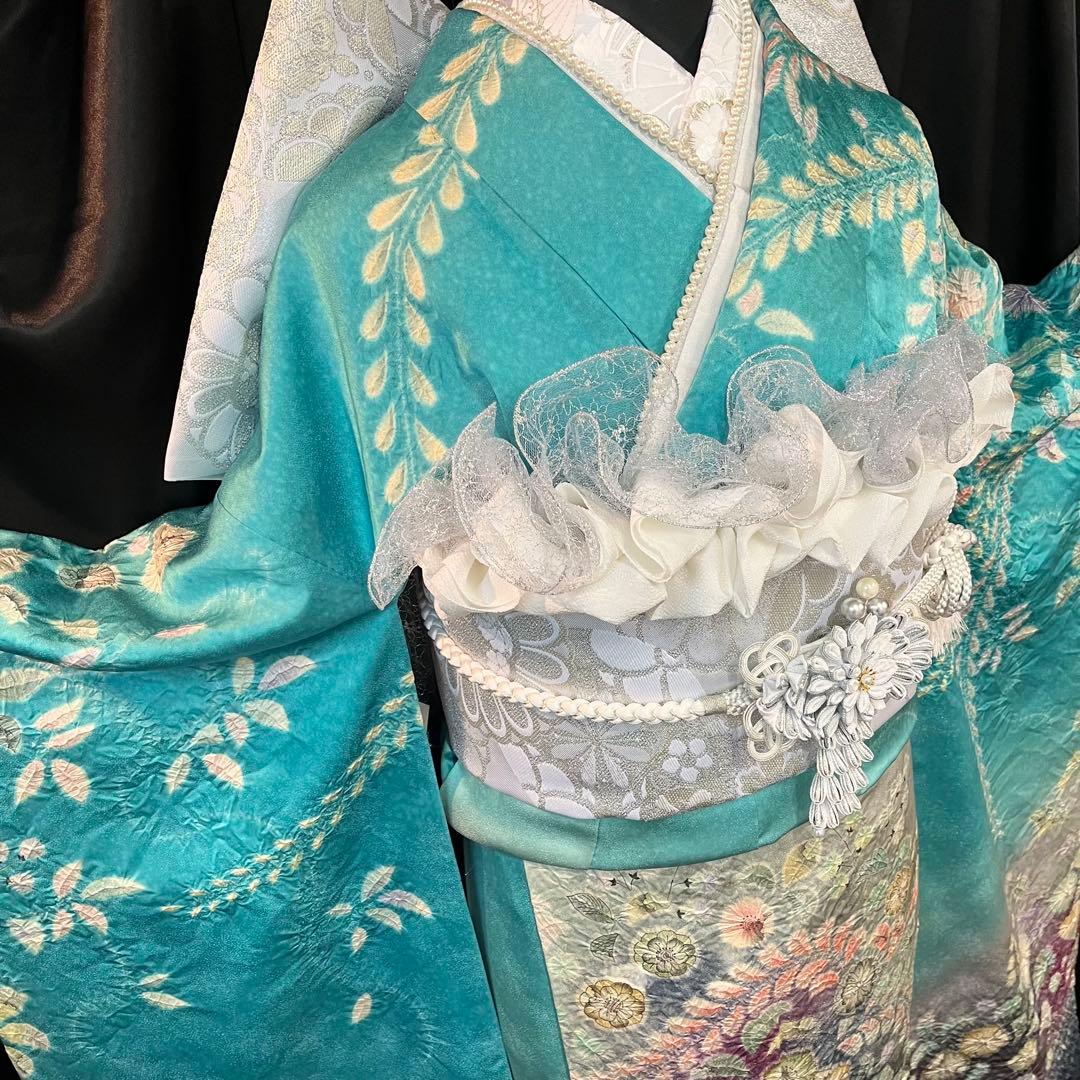 ■逸品■作家落款入り■辻が花■花絞り■正絹振袖フルセット■成人式■振り袖