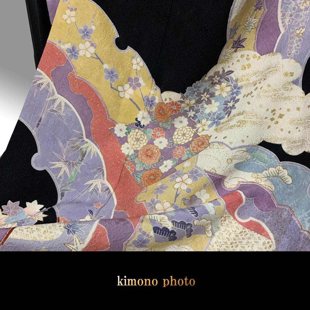 【新品、未使用】振袖7点フルセット【極上逸品】正絹【金彩手描き友禅】トールサイズ