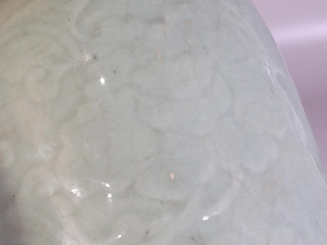 古美術 中国 七官青磁 纏枝蓮花紋 花瓶 茶道具伝来