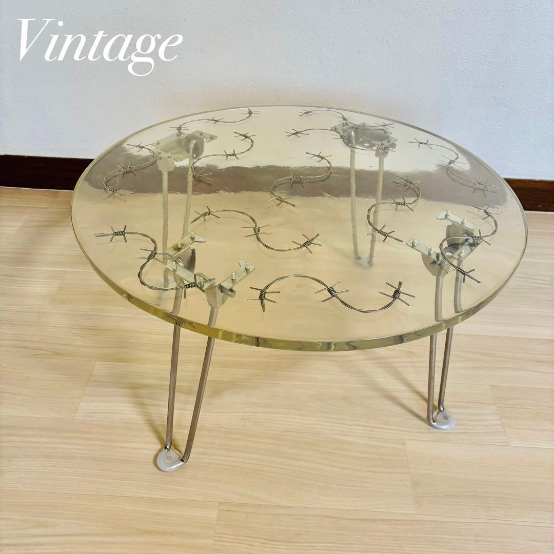 Vintage ビンテージ　レトロ　折り畳みテーブル　ちゃぶ台　送料込み