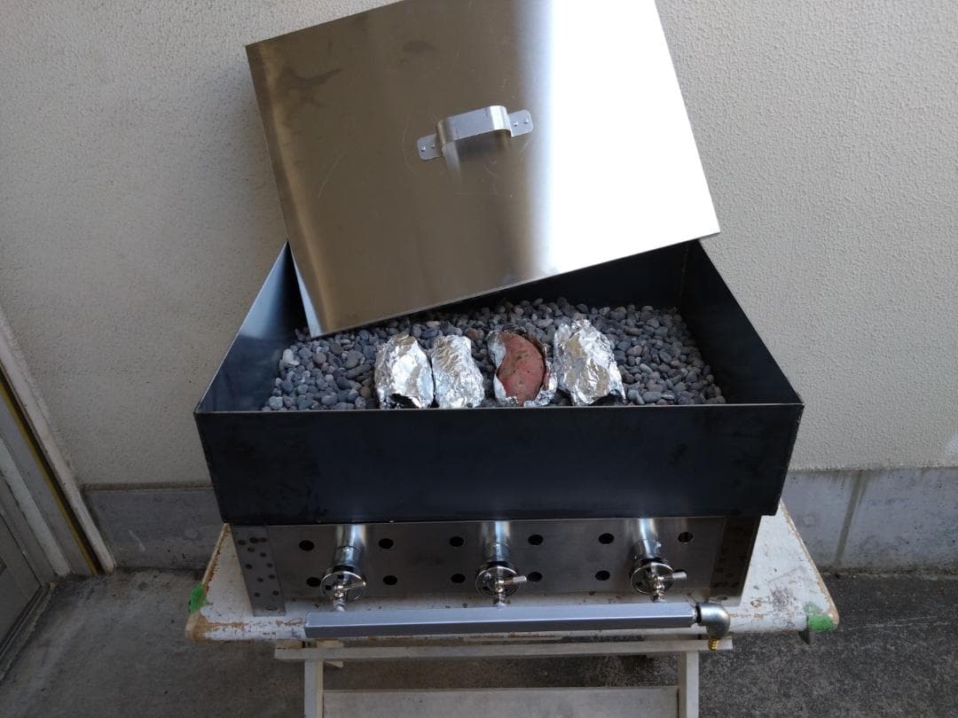 石焼き芋 冷やし やきいも フェス 学園文化祭り 鉄釜焼き プロパンガス BBQ