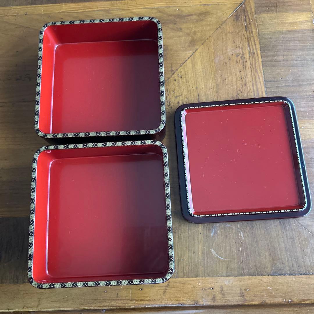 輪島塗り漆器 重箱２段2個セット　美品
