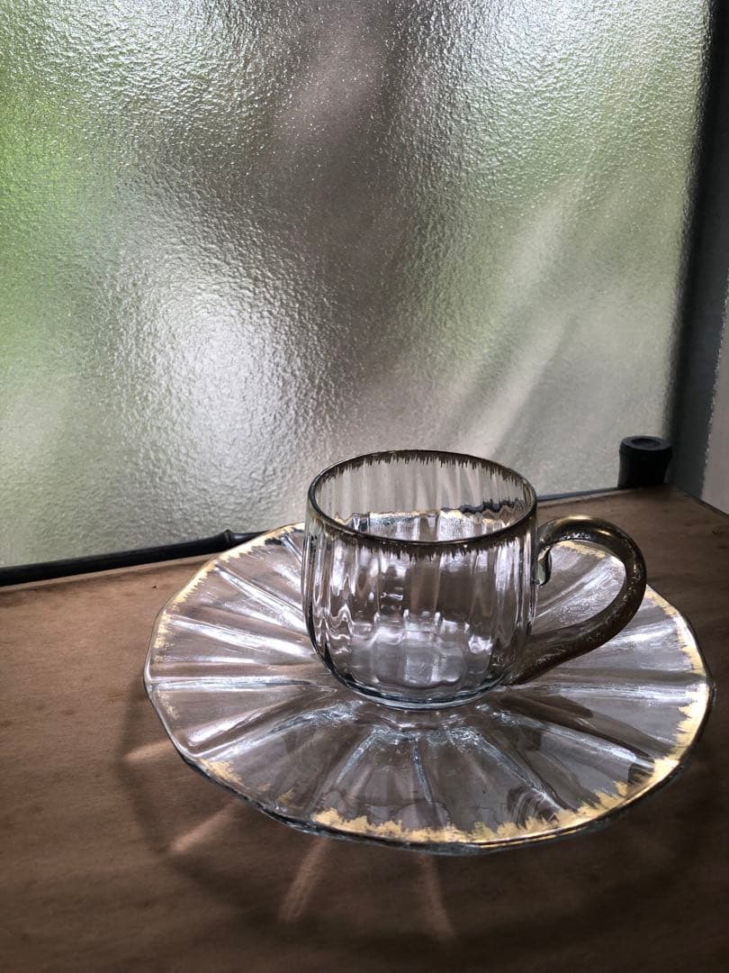 ◆216◆【希少】ドームナンシー DAUM NANCY　金彩縁ガラスカップ