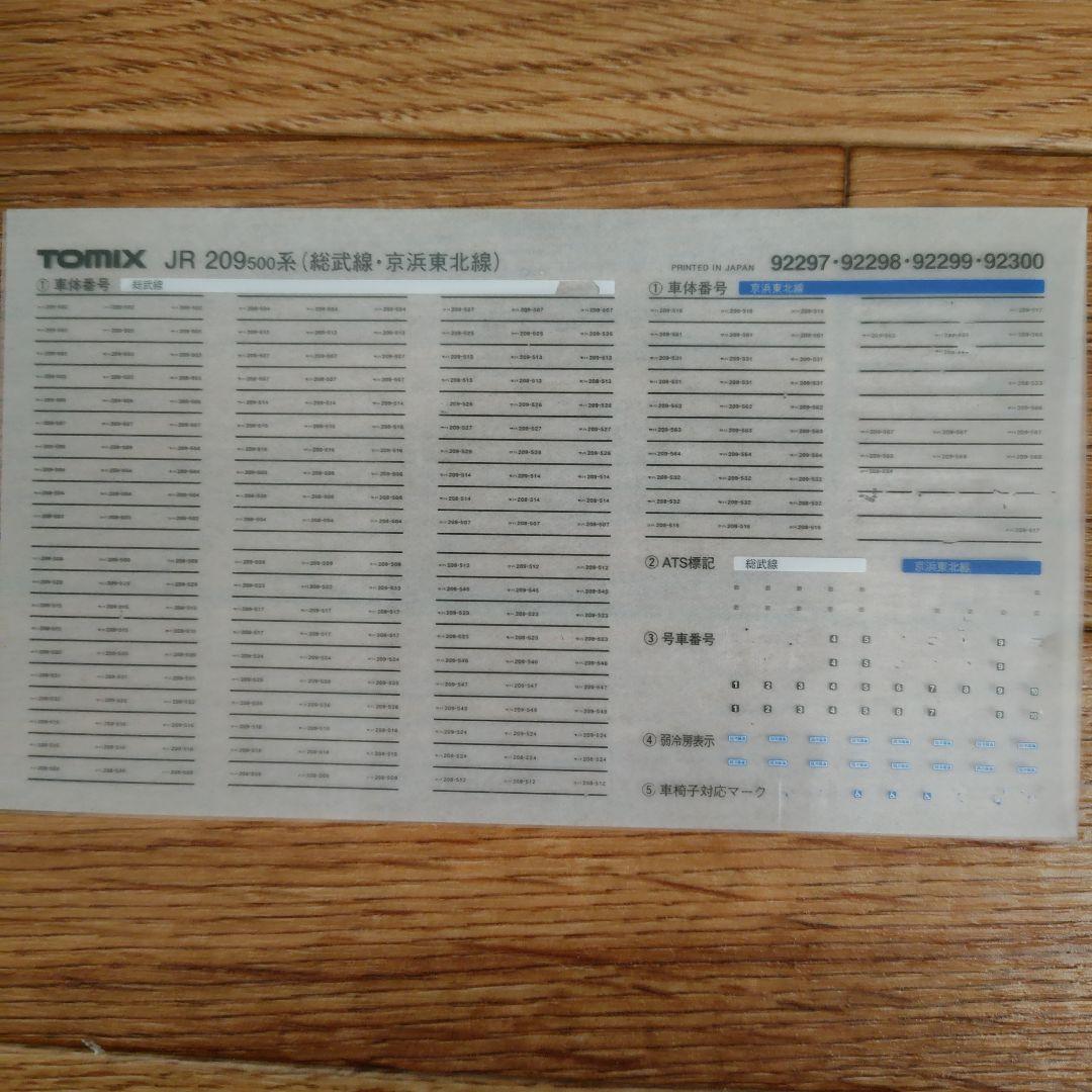 TOMIX 92299　JR209系500番台電車　京浜東北線　４両　中古品