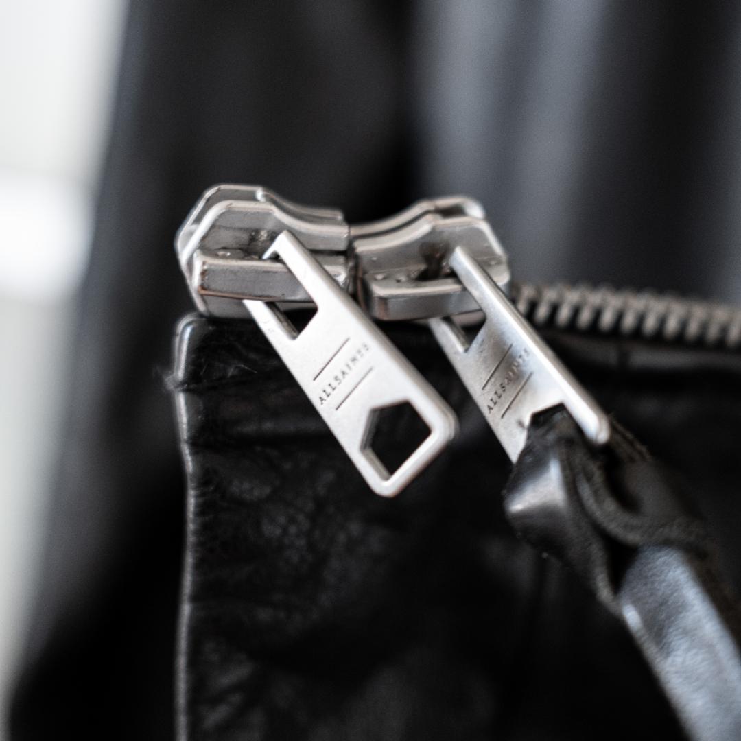 ALLSAINTS ブラック シングルライダースジャケット