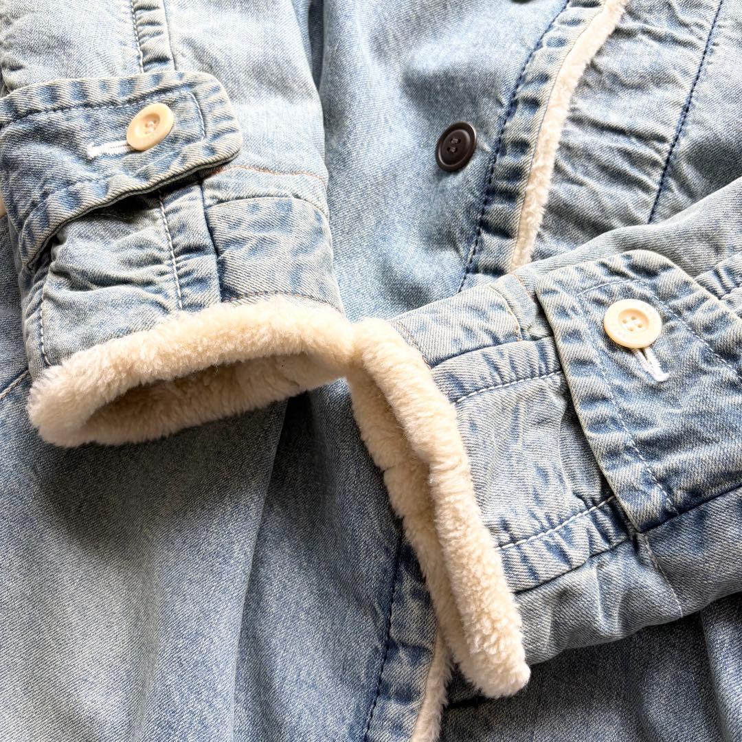 sacai 18AWリメイクボアデニムコート L相当