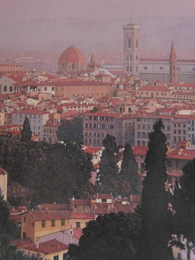 羽田裕、【夏の朝】、希少な額装用画集より、新品額装付、状態良好