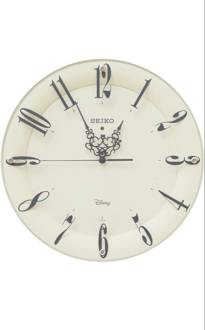 SEIKO Disney 電波掛け時計 クリーム色