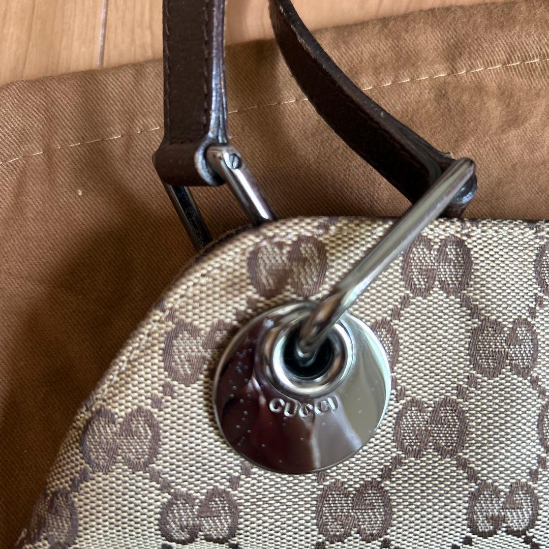 GUCCI グッチ　GGキャンバス　ショルダーバッグ　トートバッグ　ブラウン