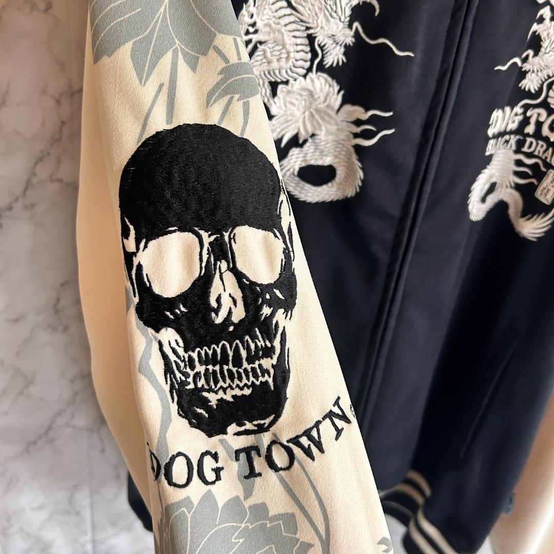 90s DOGTOWN ドッグタウン 黒龍 トラックジャケット 刺繍 スカル L
