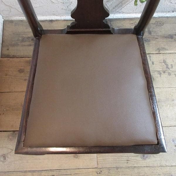 イギリス アンティーク 家具 クイーンアンチェア 猫脚 椅子 英国 4112e