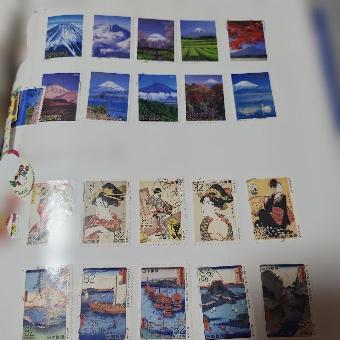#97 日本使用済み切手　2014-18 一冊 とにかく沢山の切手です