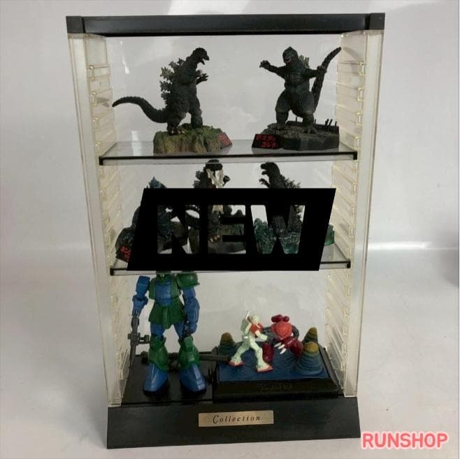 コレクションケース付き ゴジラ＆ガンダム系 フィギュアまとめ売り ジオラマ風