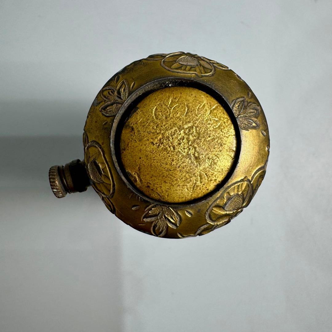 アンティーク エミール・ガレ 桜紋 酸化腐食彫 カメオ彫 アトマイザー 香水瓶