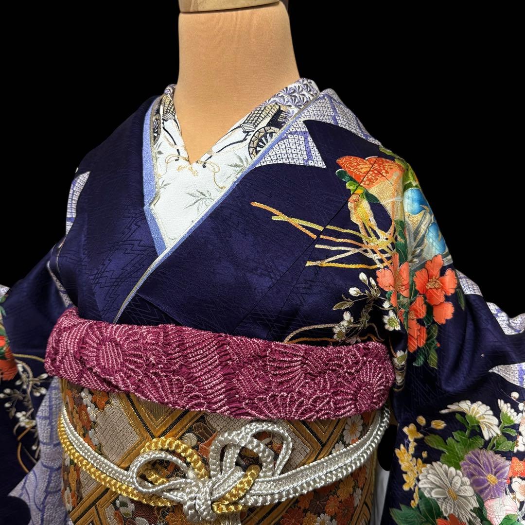 ★豪華絢爛手描き大振袖‼️三越扱い　袋帯他　6点セット