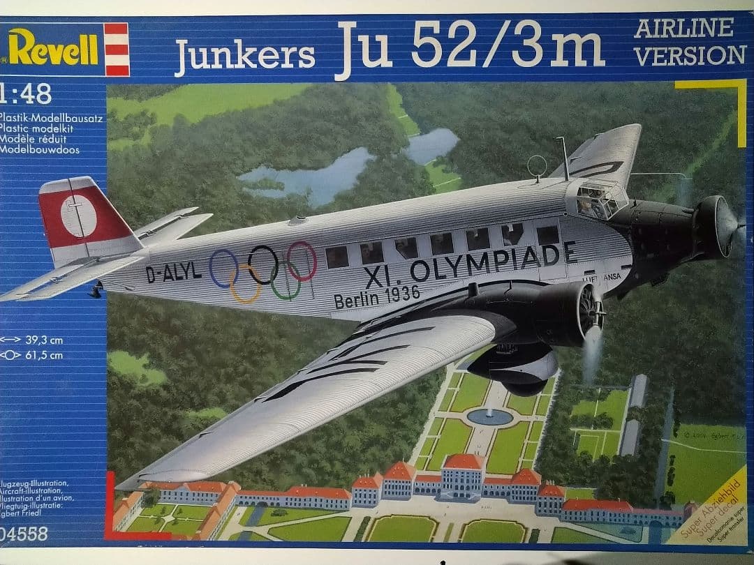 飛行機　レベル　プラモデル　ｊｕｎｋｅｒｓ　Ｊｕ　５２/３m　エアラインＶｅｒｓ