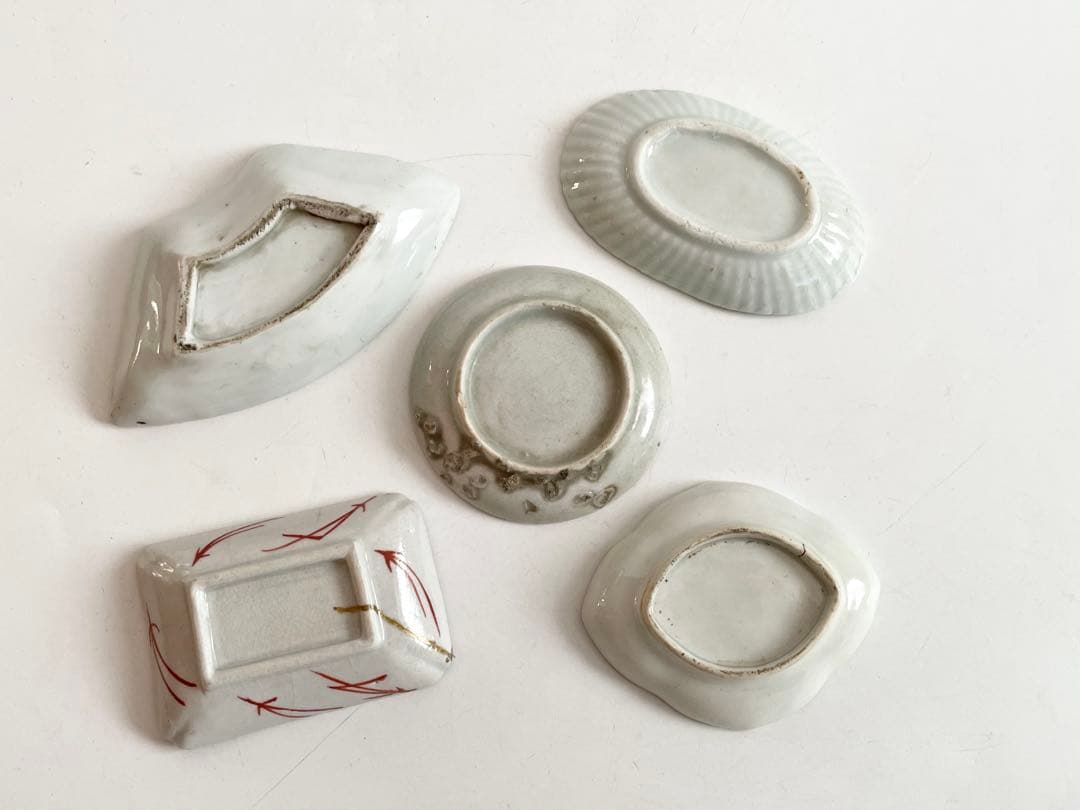 骨董　アンティーク　古伊万里　染付　色絵　豆皿　小皿　いろいろ　アソート