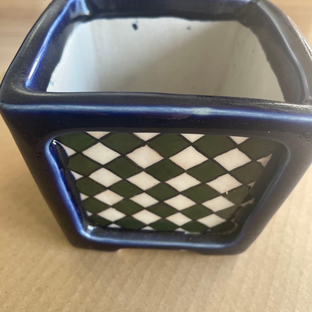 盆栽鉢　桑津香石　絵鉢　鶴　日の出　富士山　鳥　山野草　落款印