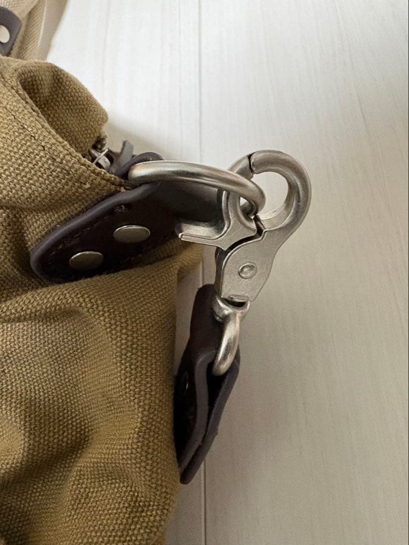 帆布工房 ボストンバック カーキ TRIPLINEシリーズ Lサイズ