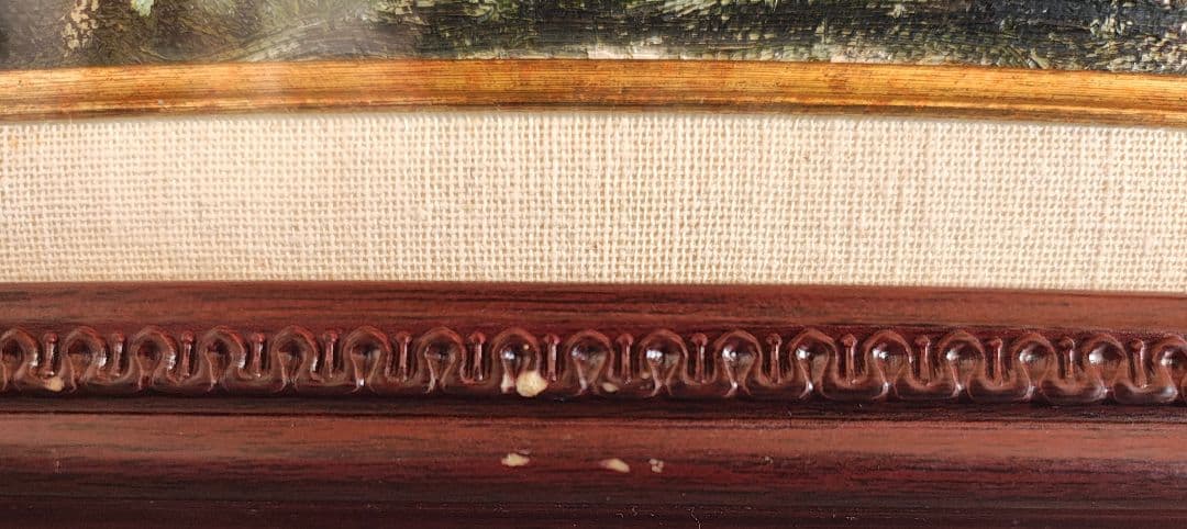 F30 額縁+油彩画セット アクリル板 【匿名配送/ 梱包・発送たのめる便】