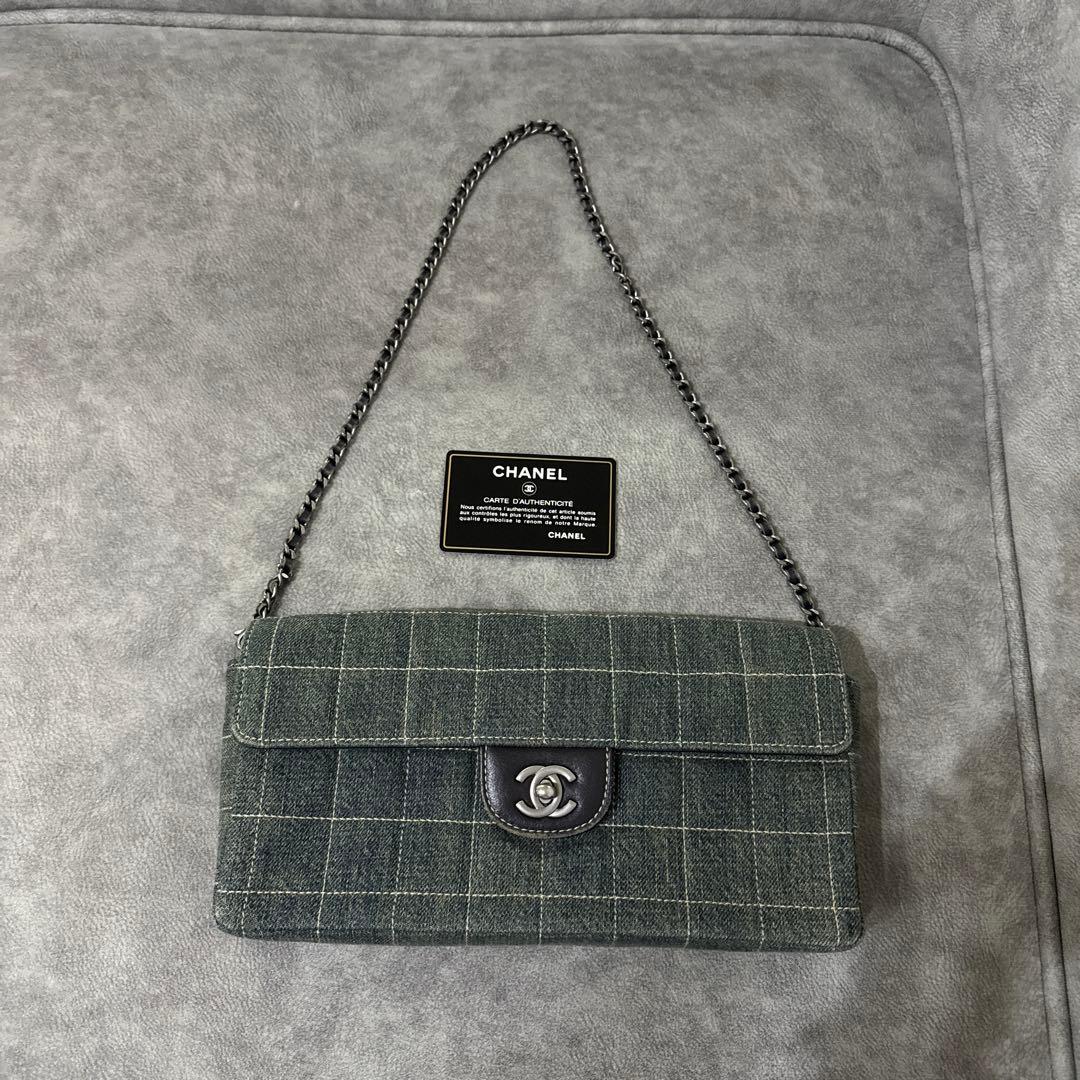 【正規品・レアモデル】 CHANELデニム チェーンショルダーバッグ