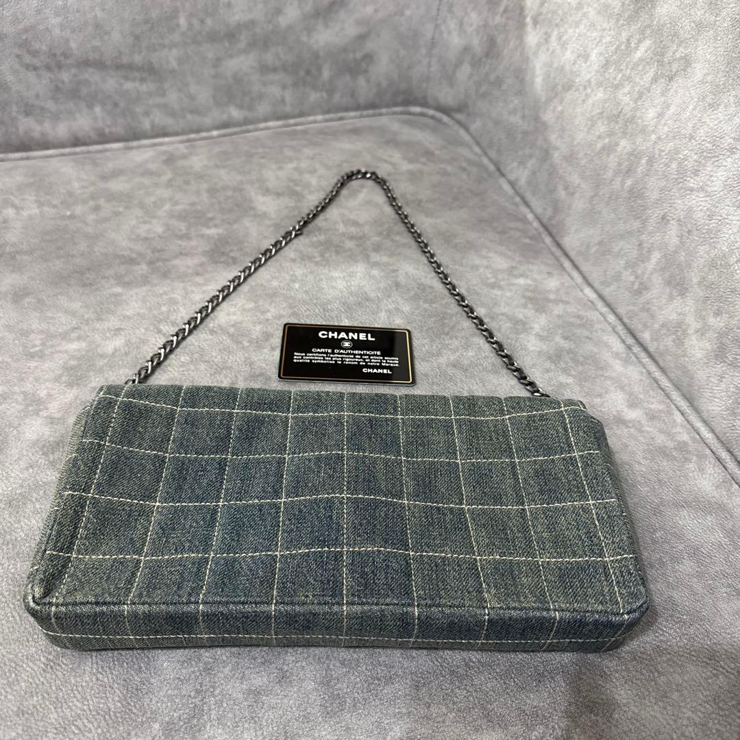 【正規品・レアモデル】 CHANELデニム チェーンショルダーバッグ